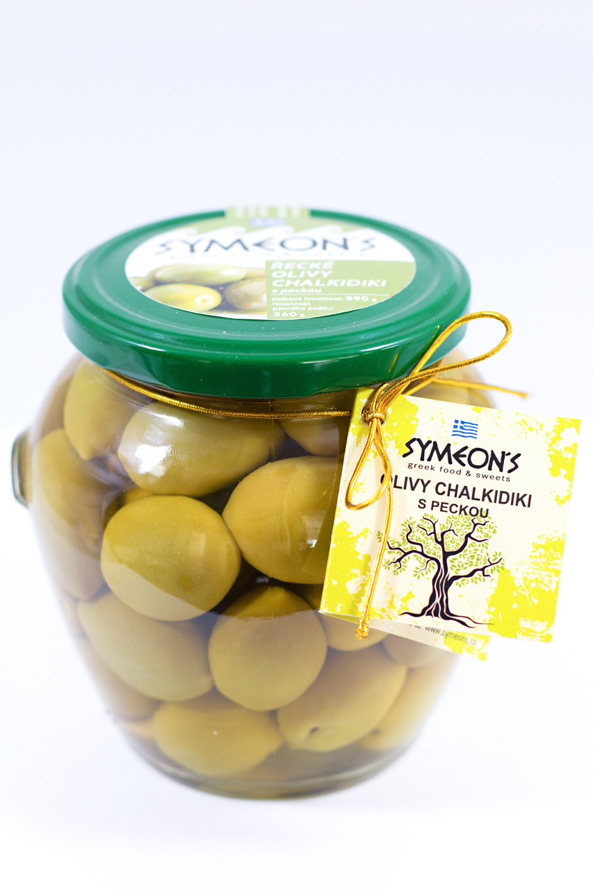 SYMEON'S Olivy zelené s kôstkami 580 ml