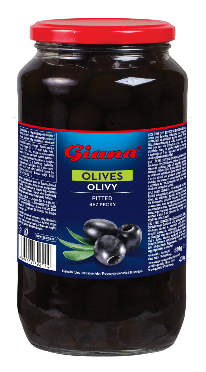 Giana Olivy čierne bez kôstky 935 ml