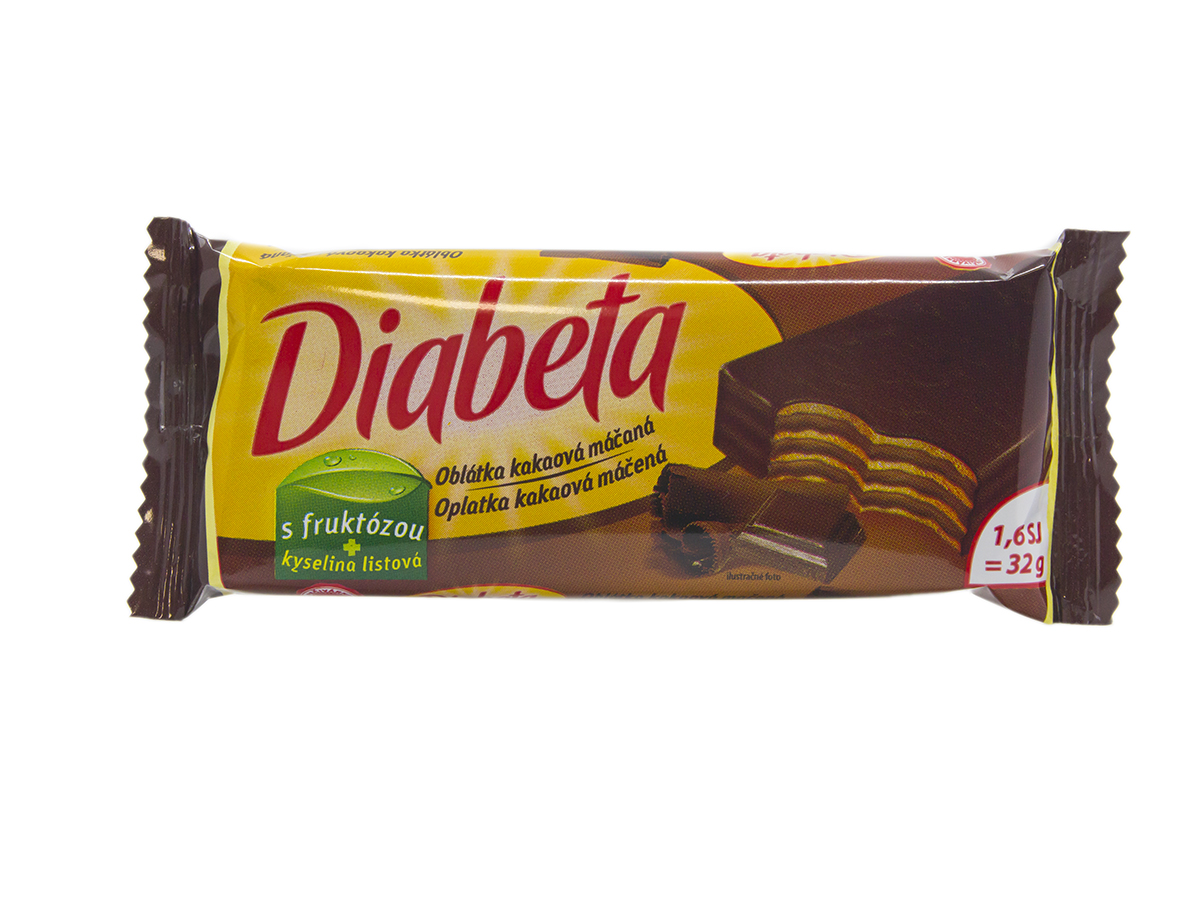 WISSA Diabeta Oblátka kakaová máčaná 32 g