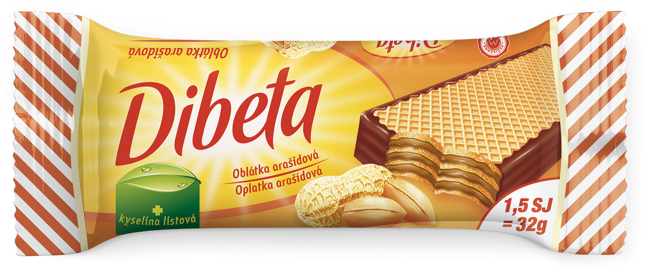 WISSA Diabeta Oblátka s arašidovou náplňou 32 g