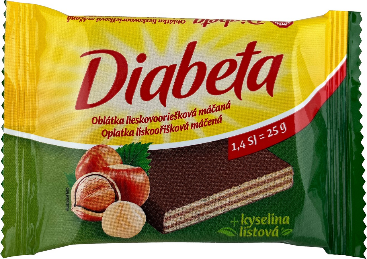 Diabeta Oblátka oriešková máčaná 25 g