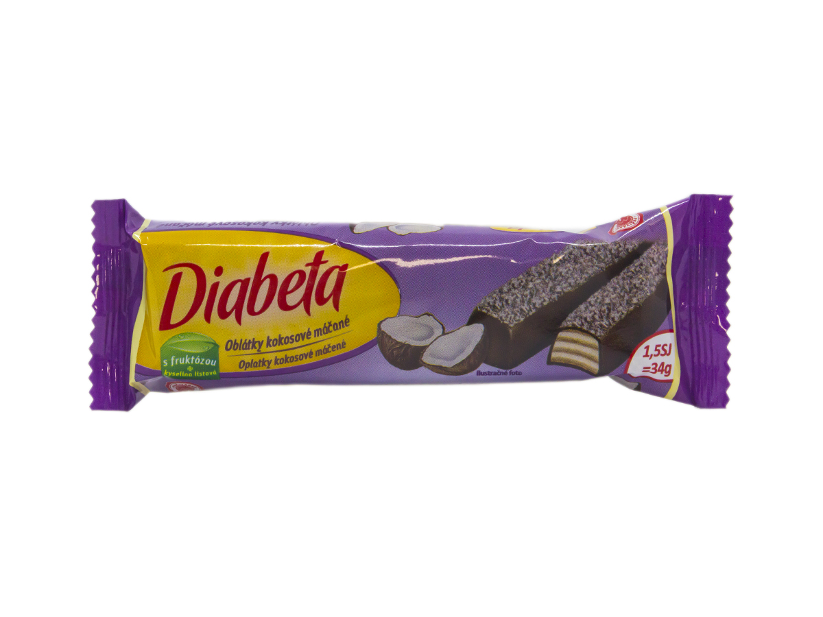 Diabeta Oblátka kokosová máčaná 34 g