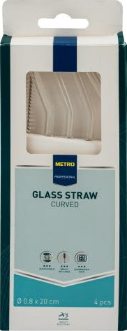 METRO PROFESSIONAL Slamky zahnuté 6 mm x 21,5 cm nerez 10 ks