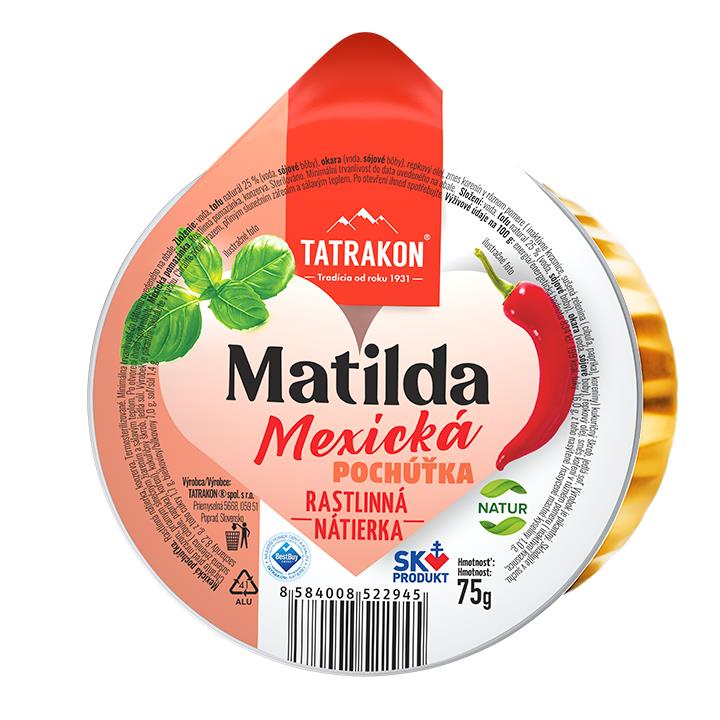 TATRAKON Mexická pochúťka Matilda vegetariánska nátierka 75 g
