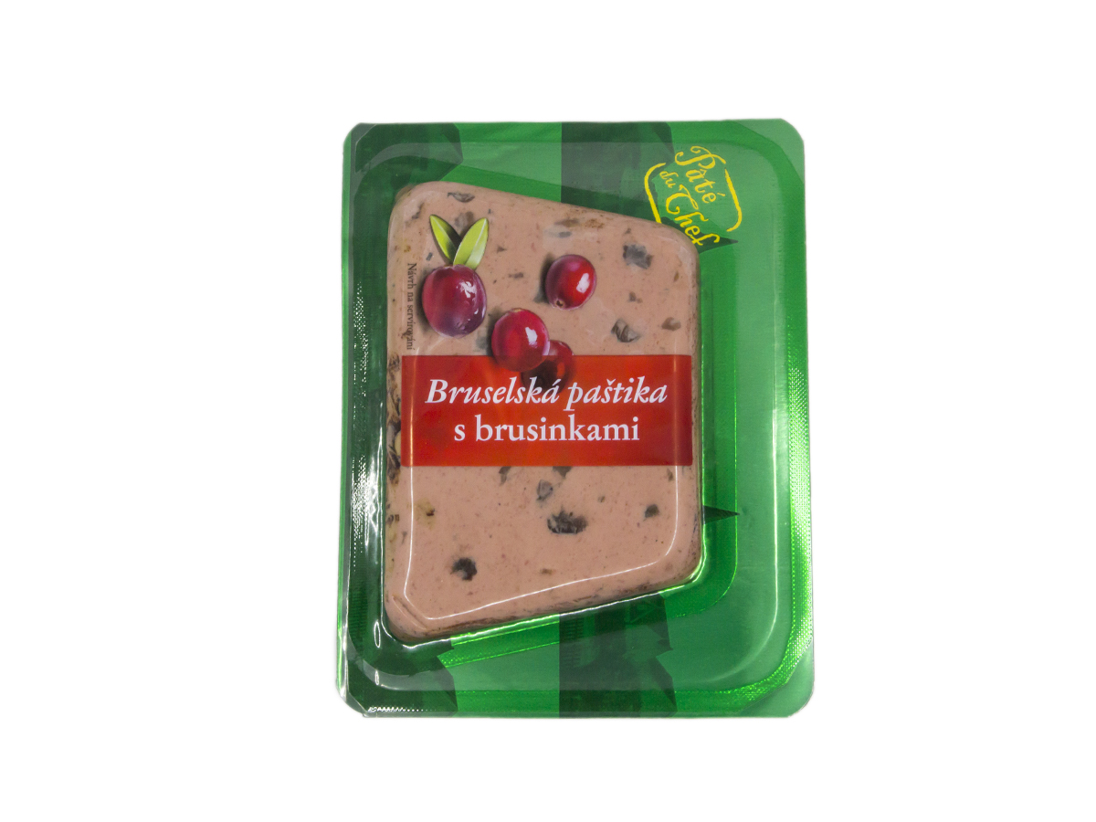 PATÉ DU CHEF Paštéta s brusnicami chlad. 125 g
