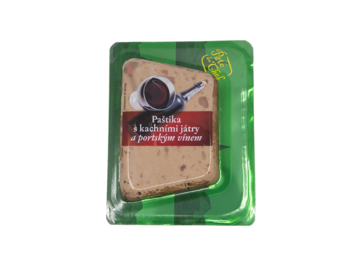 PATÉ DU CHEF Paštéta s kačacou pečeňou a portským vínom chlad. 125 g