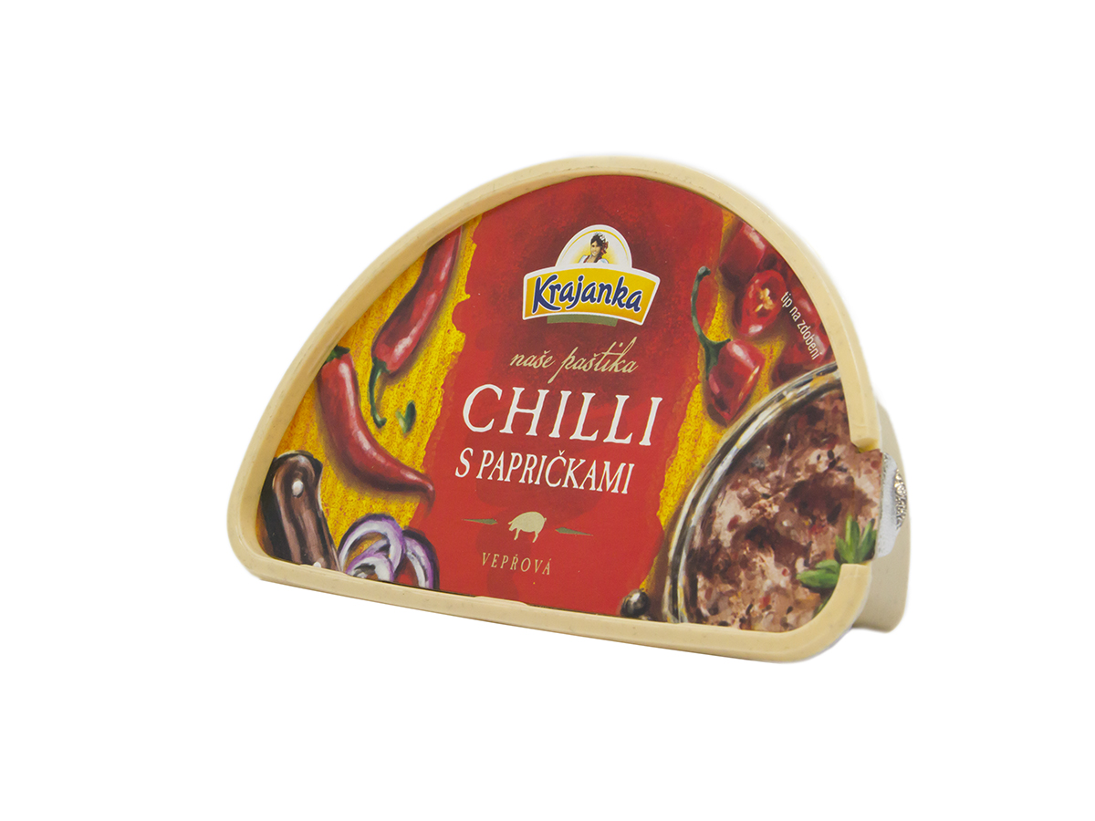 KRAJANKA Paštéta s chilli papričkami chlad. 100 g