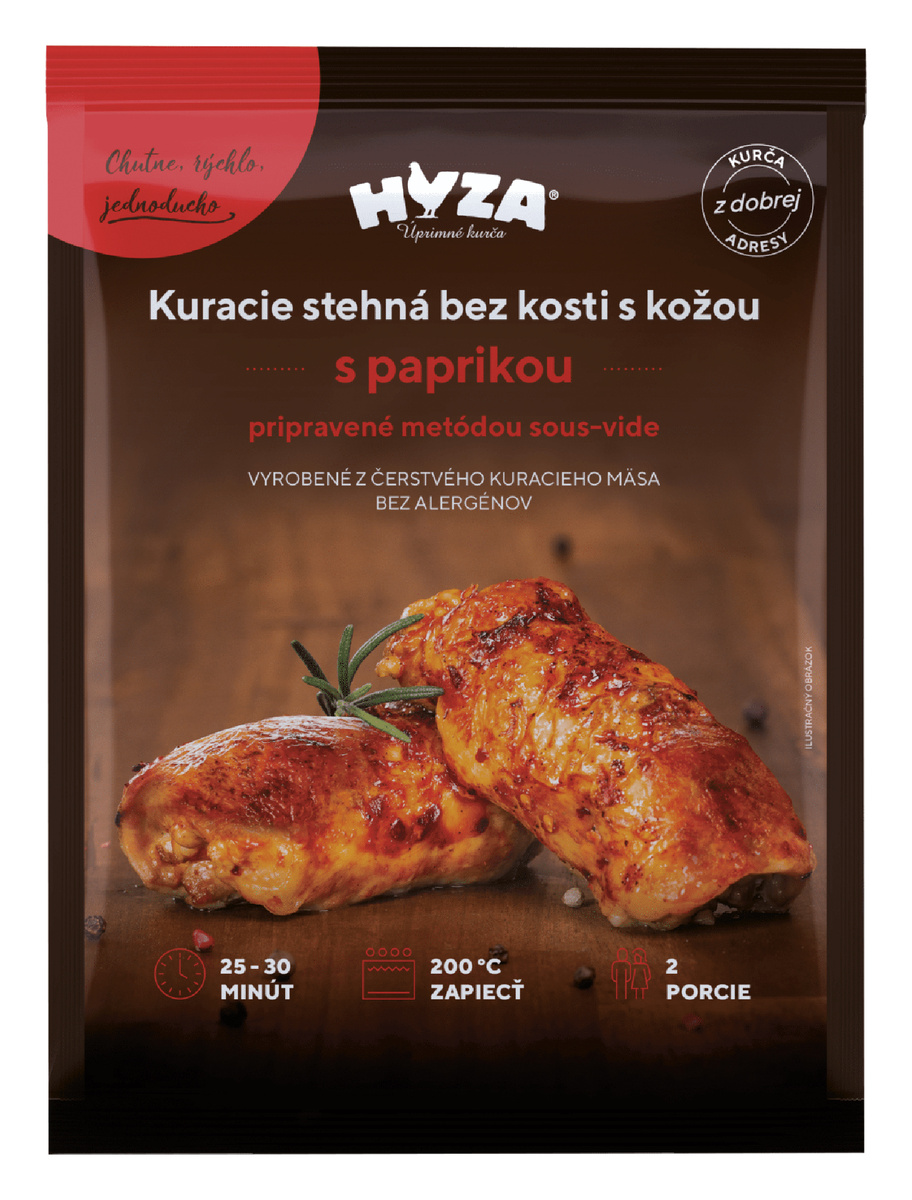 HYZA Kuracie stehná bez kosti s kožou paprika sous vide chlad. váž. cca 1,5 kg