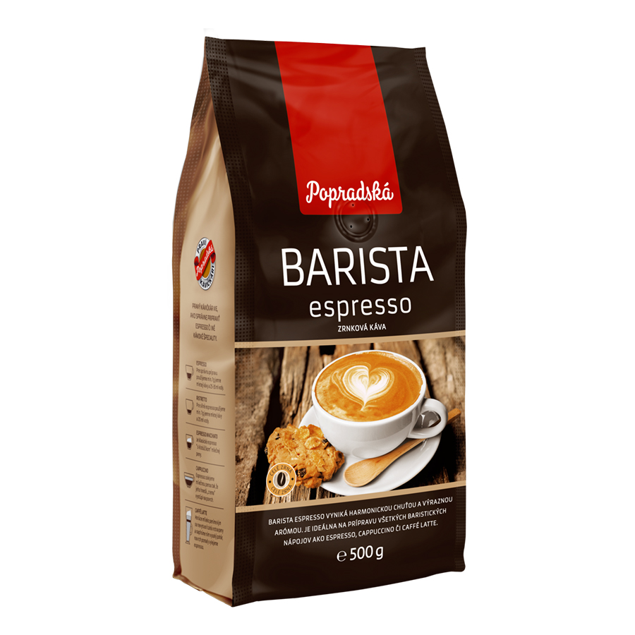 Popradská Barista Espresso káva zrnková 500 g