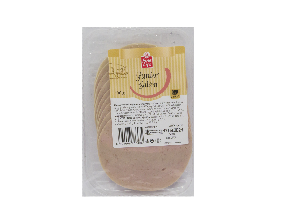 Fine Life Junior saláma krájaná chlad. 100 g