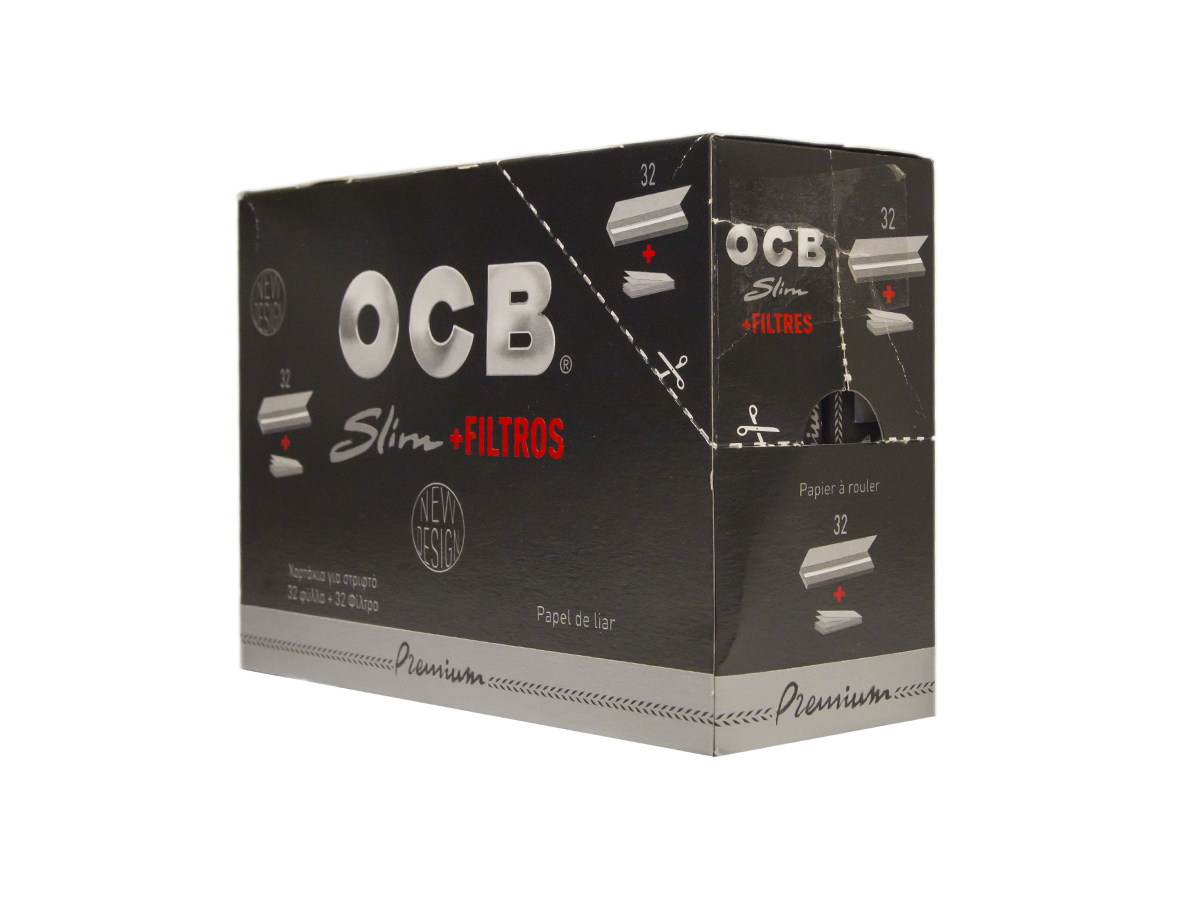 OCB Cigaretové papieriky Slim + filter 32 ks