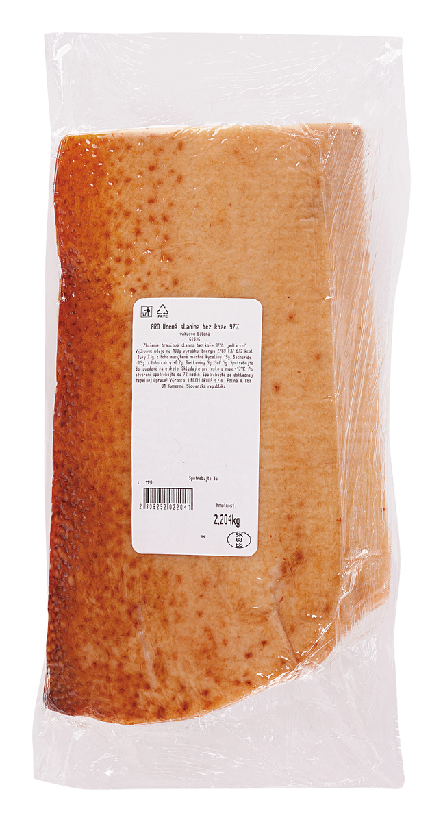 aro Slanina údená bez kože vákuovo balená chlad. váž. cca 2 kg