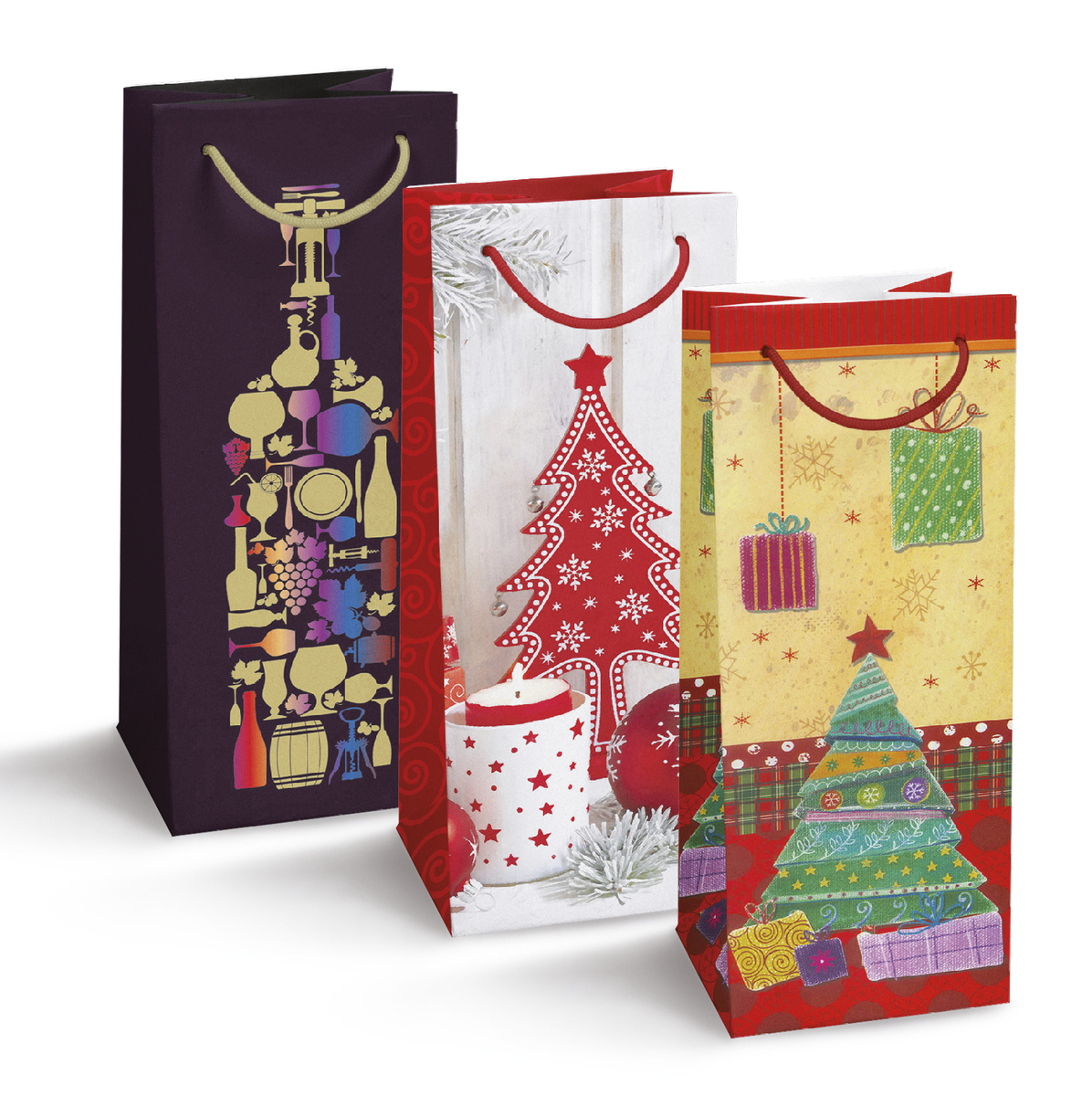 Vianočná darčeková taška Bottle 1ks