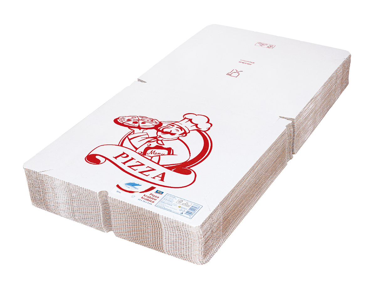 aro Krabica na pizzu 33 x 33 x 3 cm 50 ks