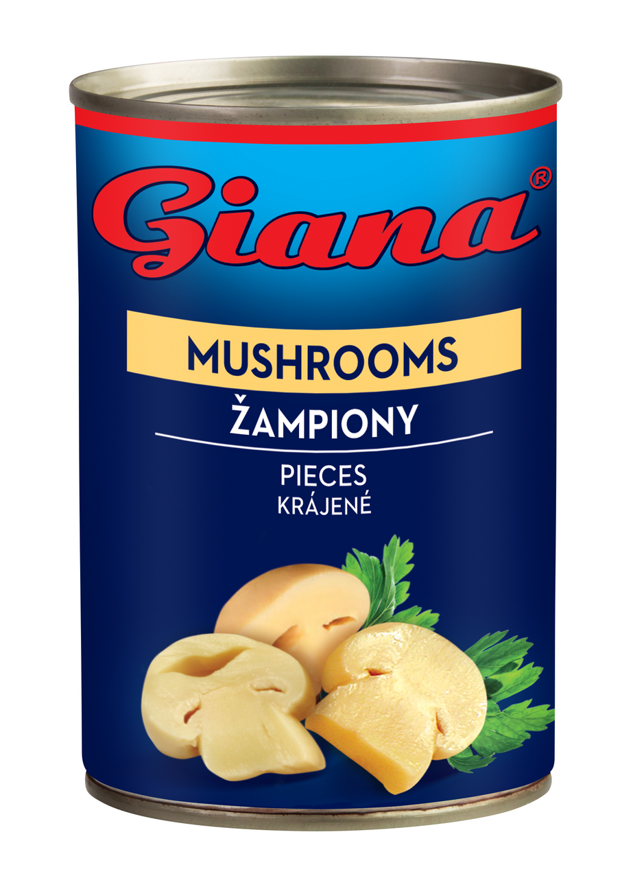 Giana Šampiňóny krájané 8 x 425 ml