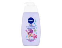Nivea Kids Detský sprchový gél a šampón pre dievčatá 1x500 ml