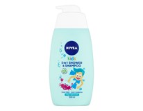 Nivea Kids Detský sprchový gél a šampón pre chlapcov 1x500 ml