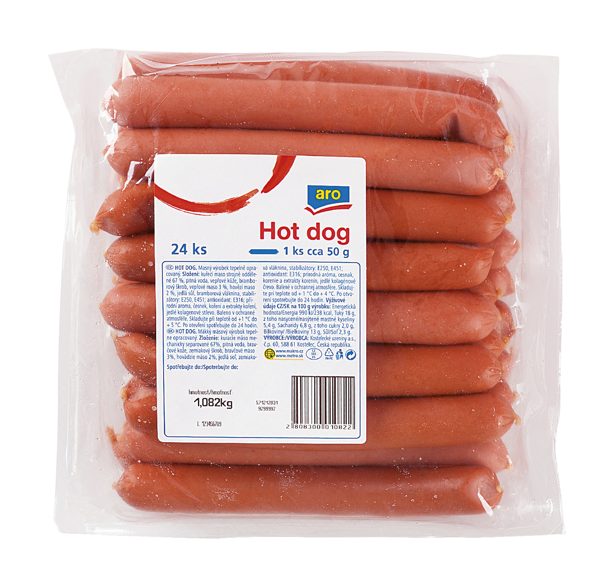 aro Hot dog chlad. 24 x cca 50 g