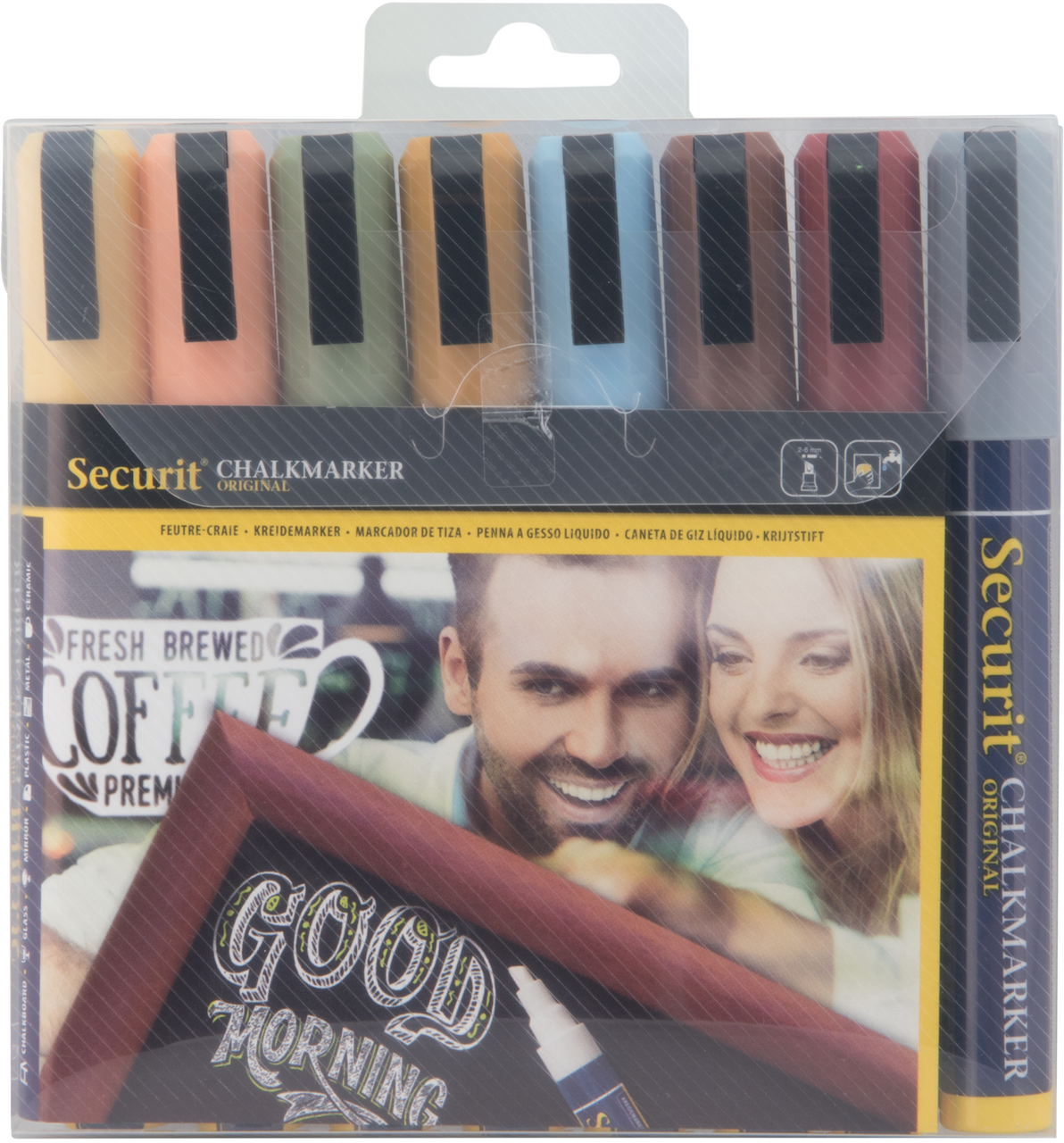 Securit Popisovač 2-6 mm rôzne prírodné farby 8 ks