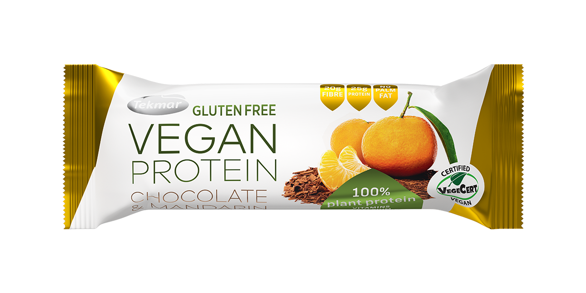 Tekmar Vegan tyčinka protein chocolate& mandarin 40 g