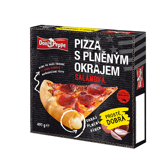 DON PEPPE Pizza s naplneným okrajom salámová mraz. 491 g