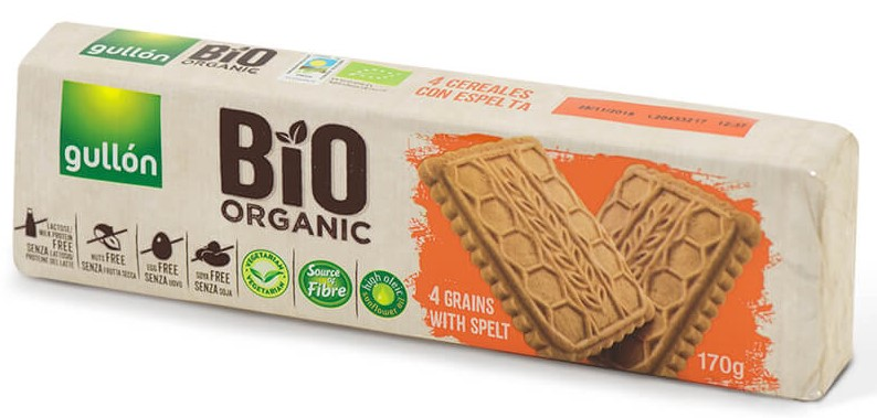 TRANSTRADE Gullón Bio Fibre sušienky 4 cereálie 170 g