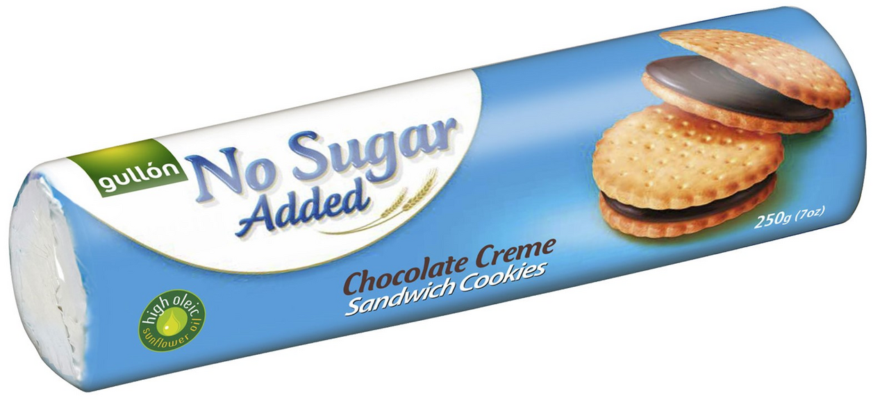 TRANSTRADE Gullón Sandwich Cookies Chocolate bez pridaného cukru 250 g