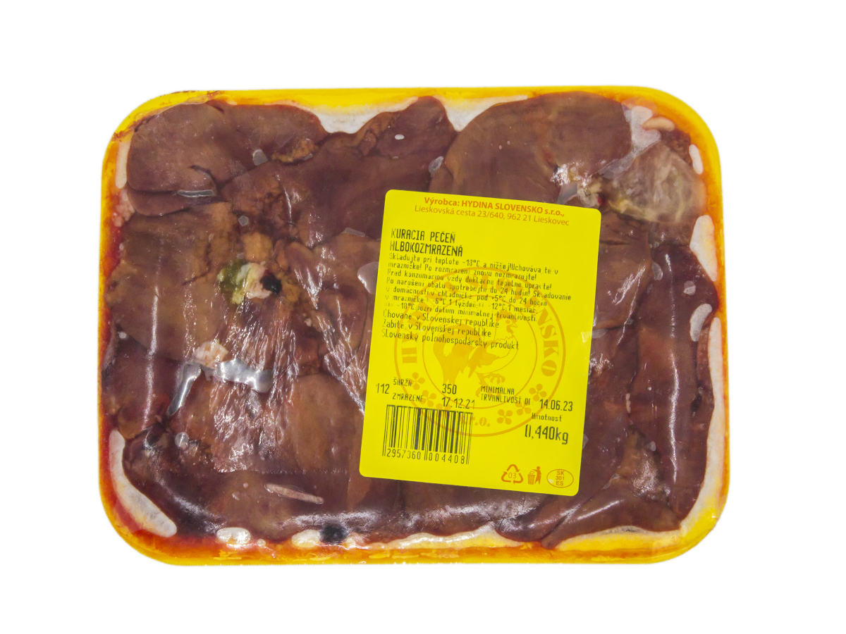 Kuracia pečeň tácka mraz. váž. cca 400-500 g