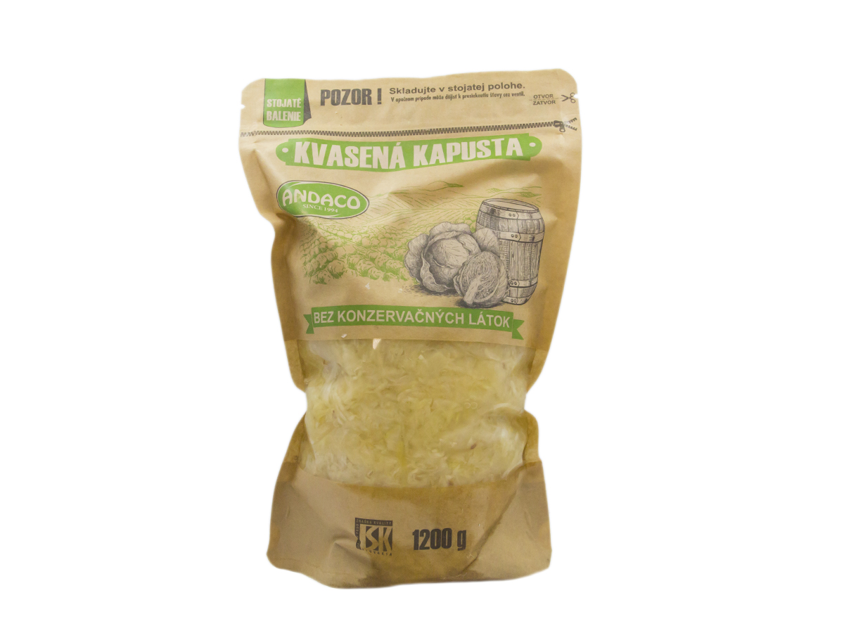ANDACO Kapusta kvasená bez konzervačných látok chlad. 1,2 kg