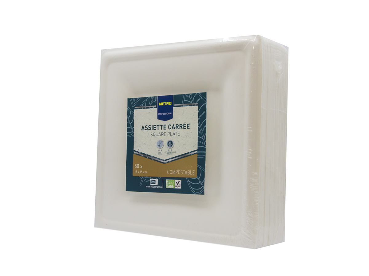 METRO PROFESSIONAL pulp Tanier 15 x 15 cm štvorec 50 ks