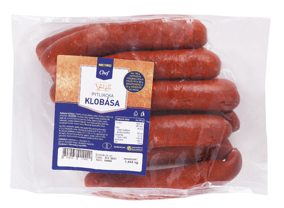 METRO Chef Pytliacka klobása ochr.atmosféra chlad. váž. cca 1,5 kg