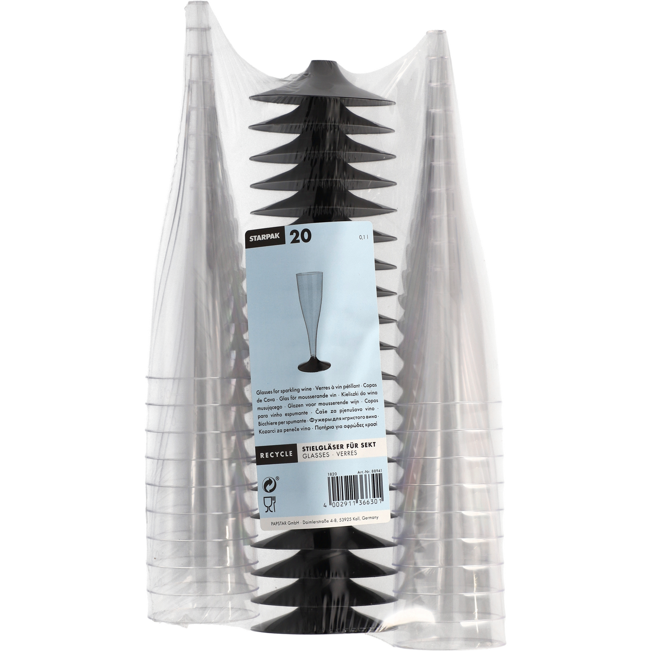 STARPAK Pohár na šumivé víno 0,1 l 20 ks