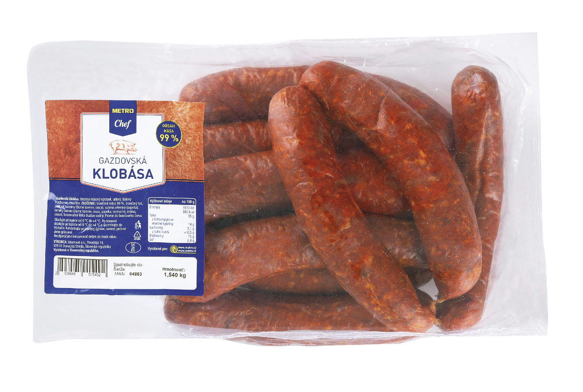 METRO Chef Gazdovská klobása ochr.atmosféra chlad. váž. cca 1,5 kg