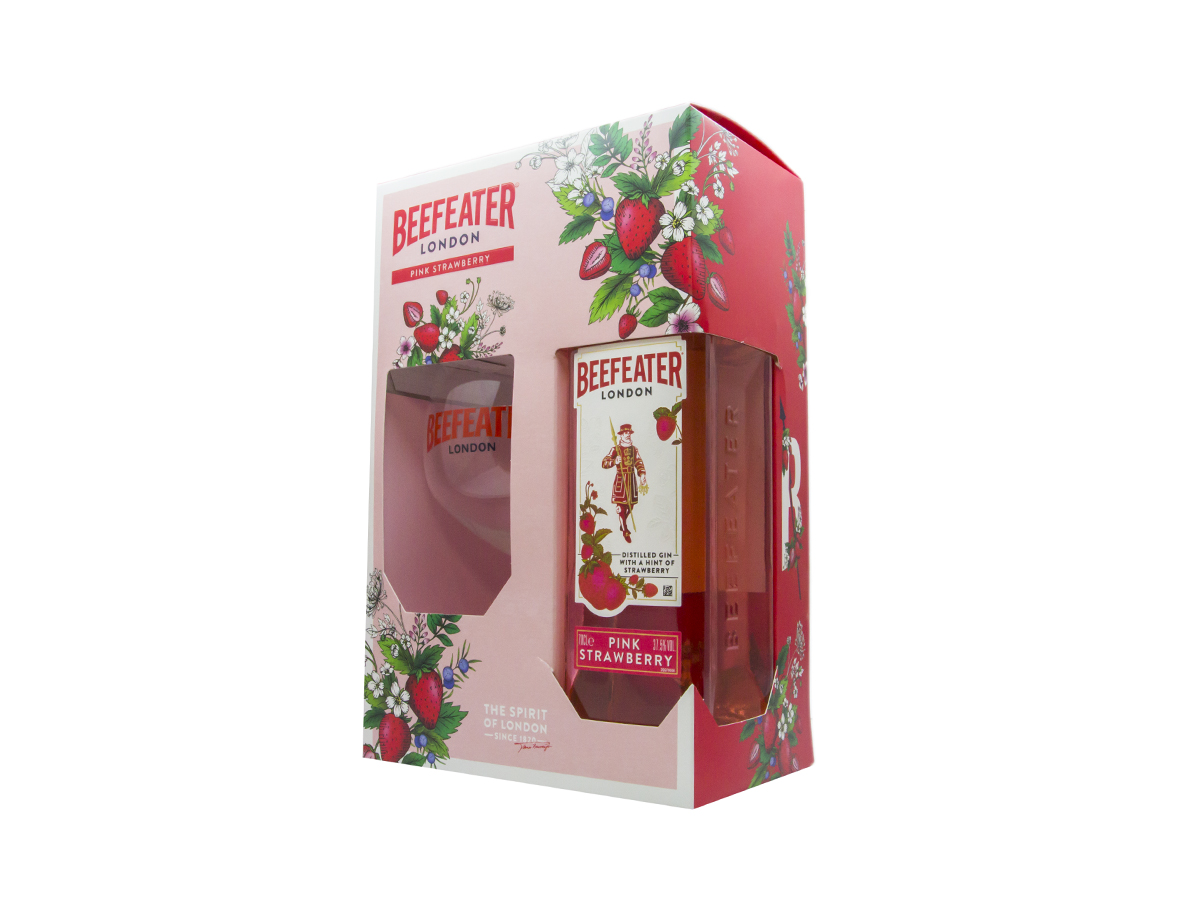 BEEFEATER Pink 37,5% 700 ml + pohár 1 ks