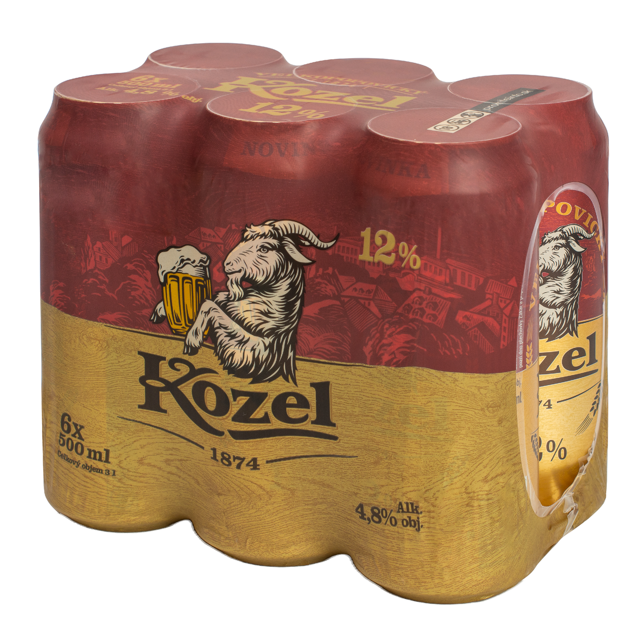 Kozel 12 pivo 6 x 500 ml vratná plechovka