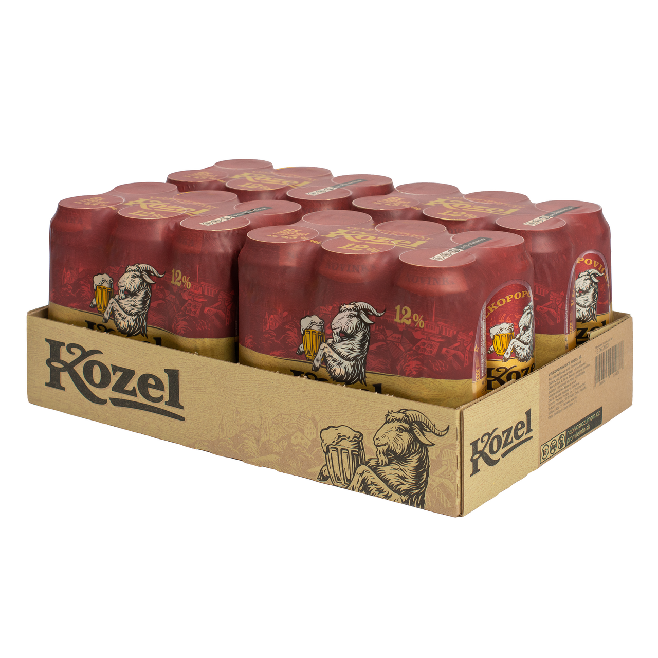 Kozel 12 pivo 6 x 500 ml vratná plechovka