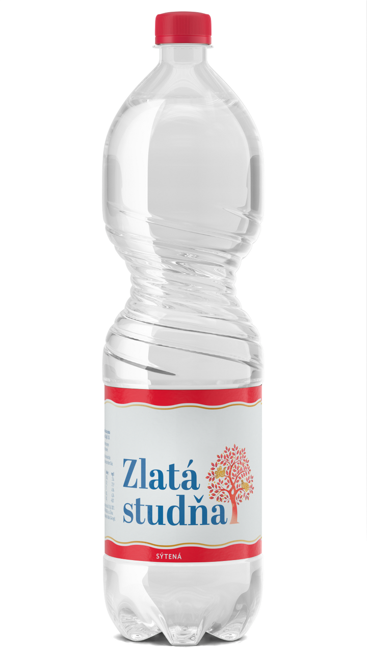 Zlatá Studňa pramenitá voda sýtená 6 x 1,5 l vratná PET fľaša