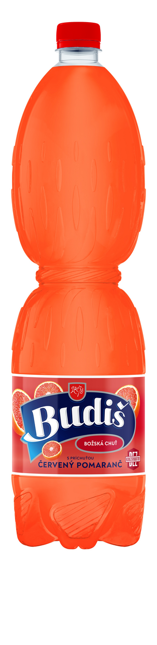 Budiš minerálna voda červený pomaranč 6 x 1,5 l vratná PET fľaša