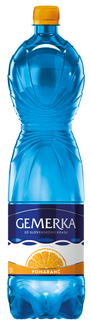 Gemerka Mg a Ca minerálna voda červený pomaranč 6 x 1,5 l vratná PET fľaša