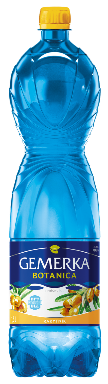 Gemerka Botanica Mg a Ca minerálna voda rakytník 6 x 1,5 l vratná PET fľaša