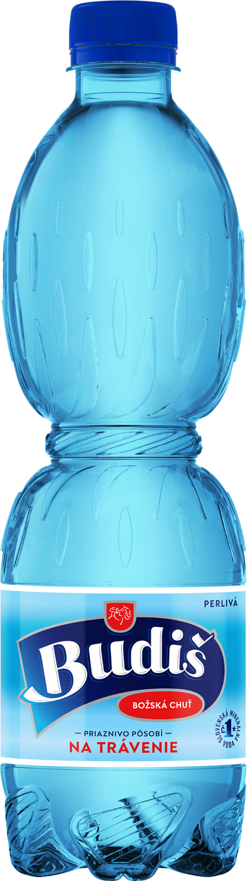 Budiš minerálna voda perlivá 12 x 500 ml vratná PET fľaša