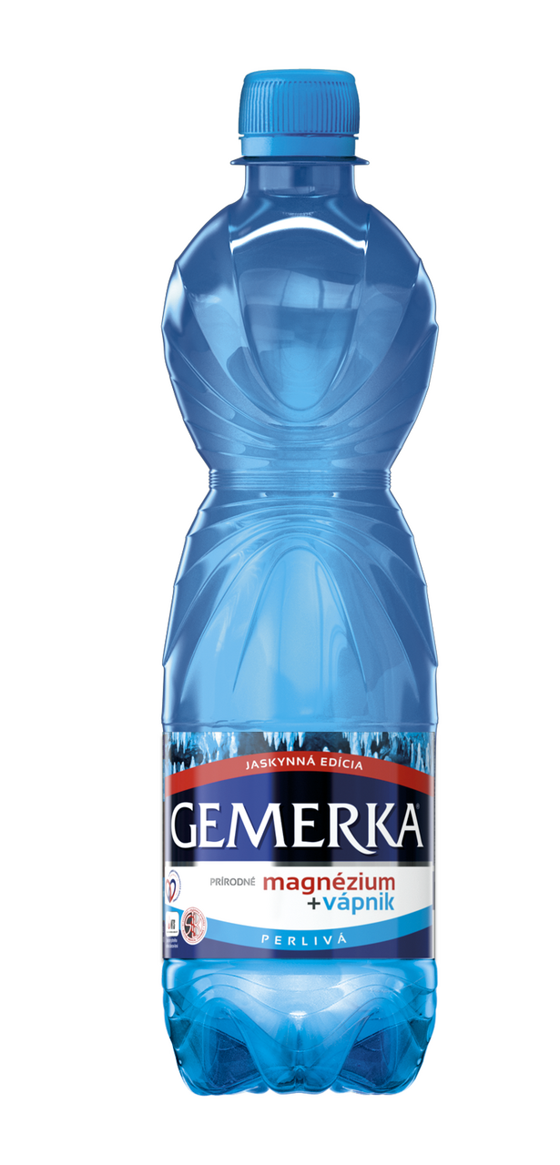GEMERKA Mg a Ca minerálna voda perlivá 12 x 500 ml vratná PET fľaša