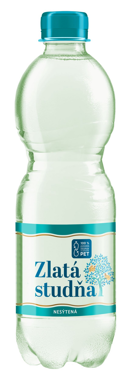 ZLATÁ STUDŇA pramenitá voda nesýtená 12 x 500 ml vratná PET fľaša