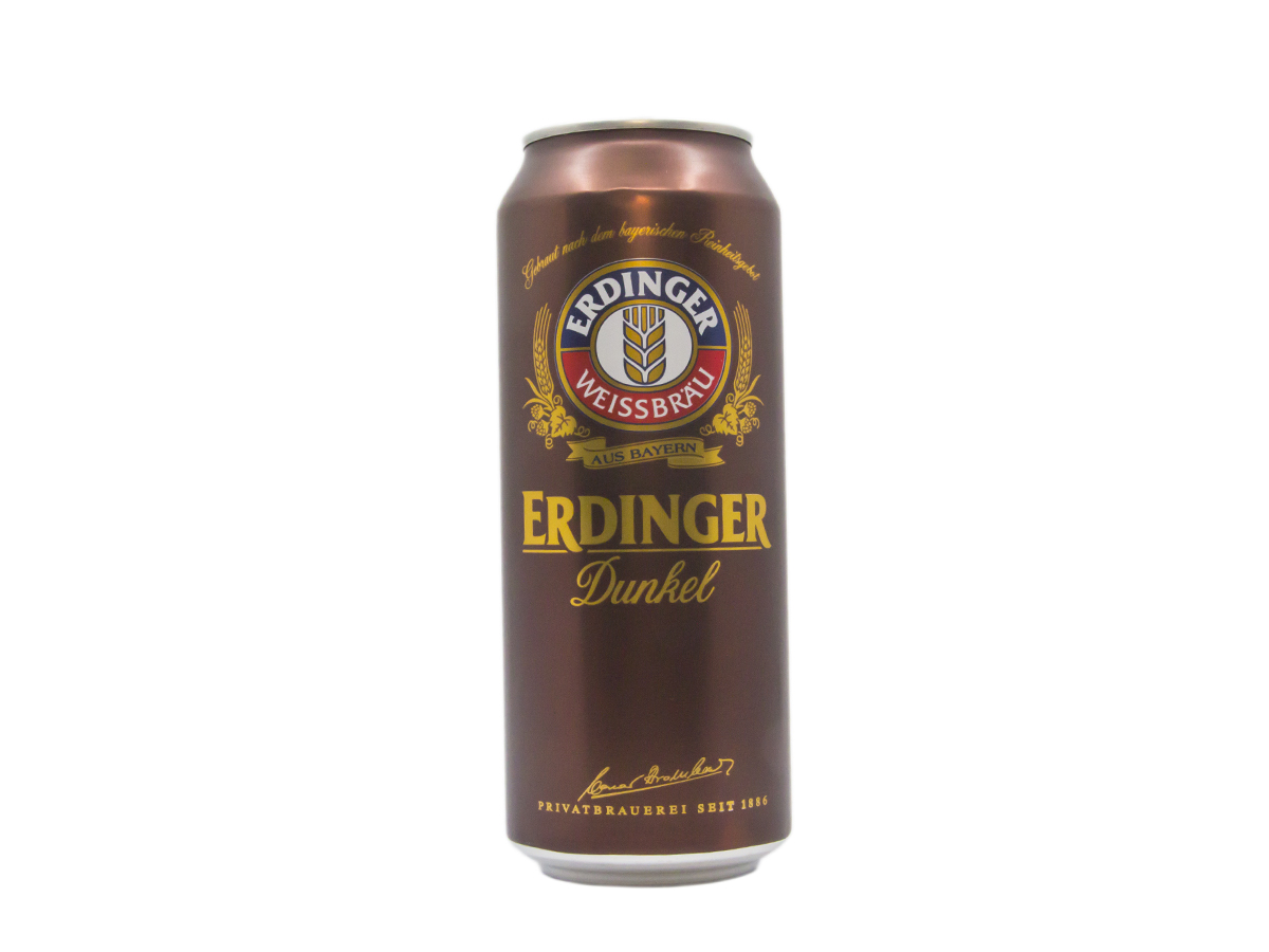 ERDINGER pivo tmavé 500 ml vratná plechovka