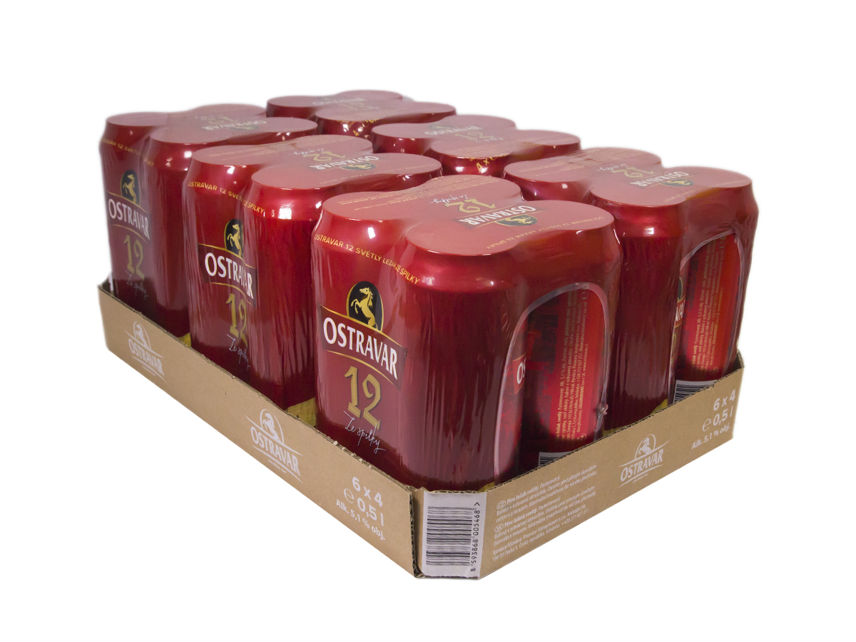 Ostravar Pack 12 % pivo 24 x 500 ml vratná plechovka