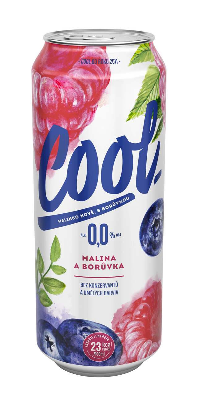Staropramen Cool nealkoholické pivo malina a čučoriedka 4 x 500 ml vratná plechovka