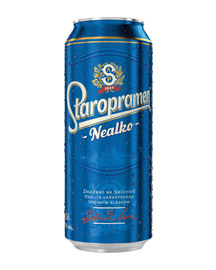 Staropramen pivo nealkoholické 4 x 500 ml vratná plechovka