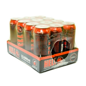 HELL Green Apple energetický nápoj 12 x 500 ml vratná plechovka