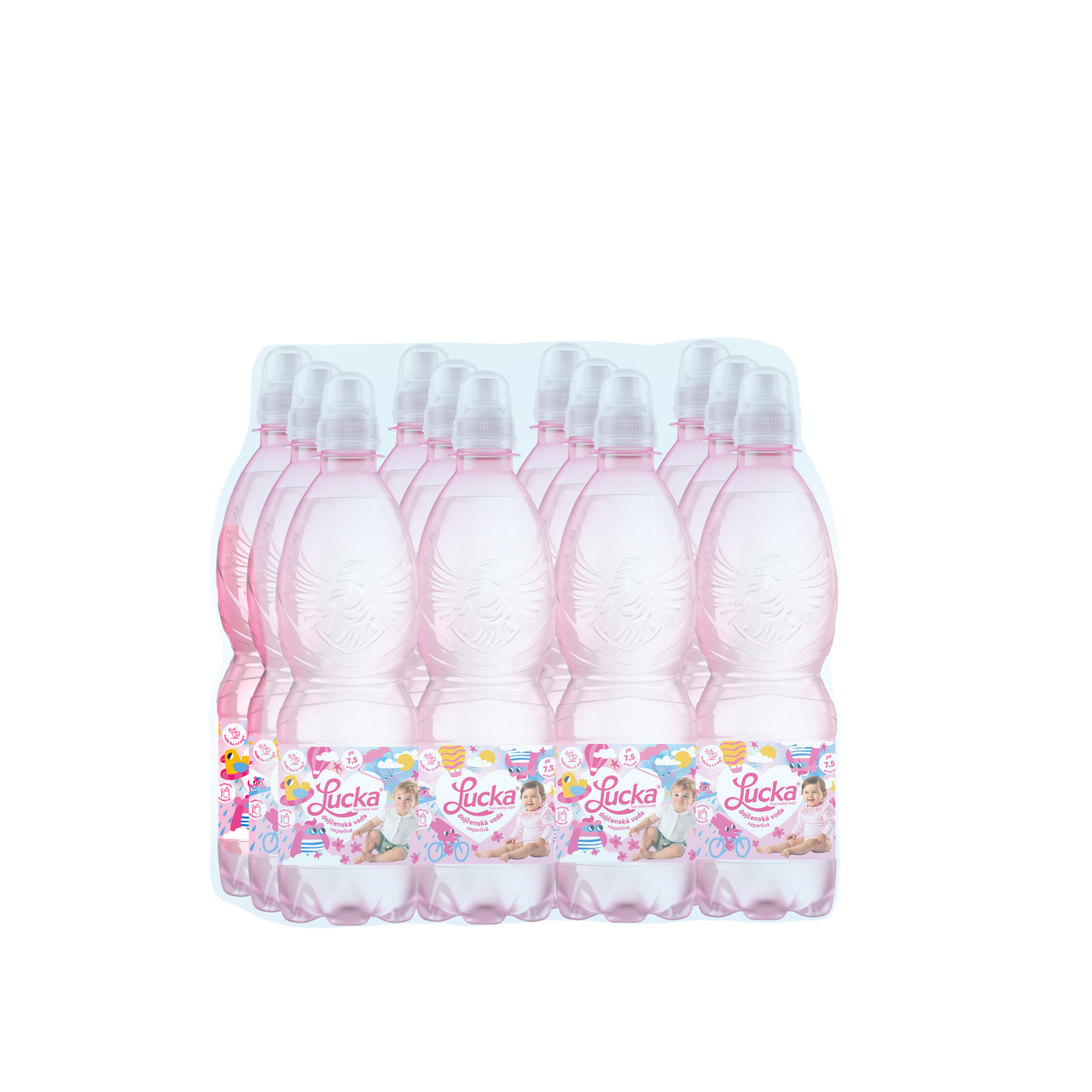 Lucka dojčenská neperlivá voda s uzáverom 12 x 500 ml vratná PET fľaša