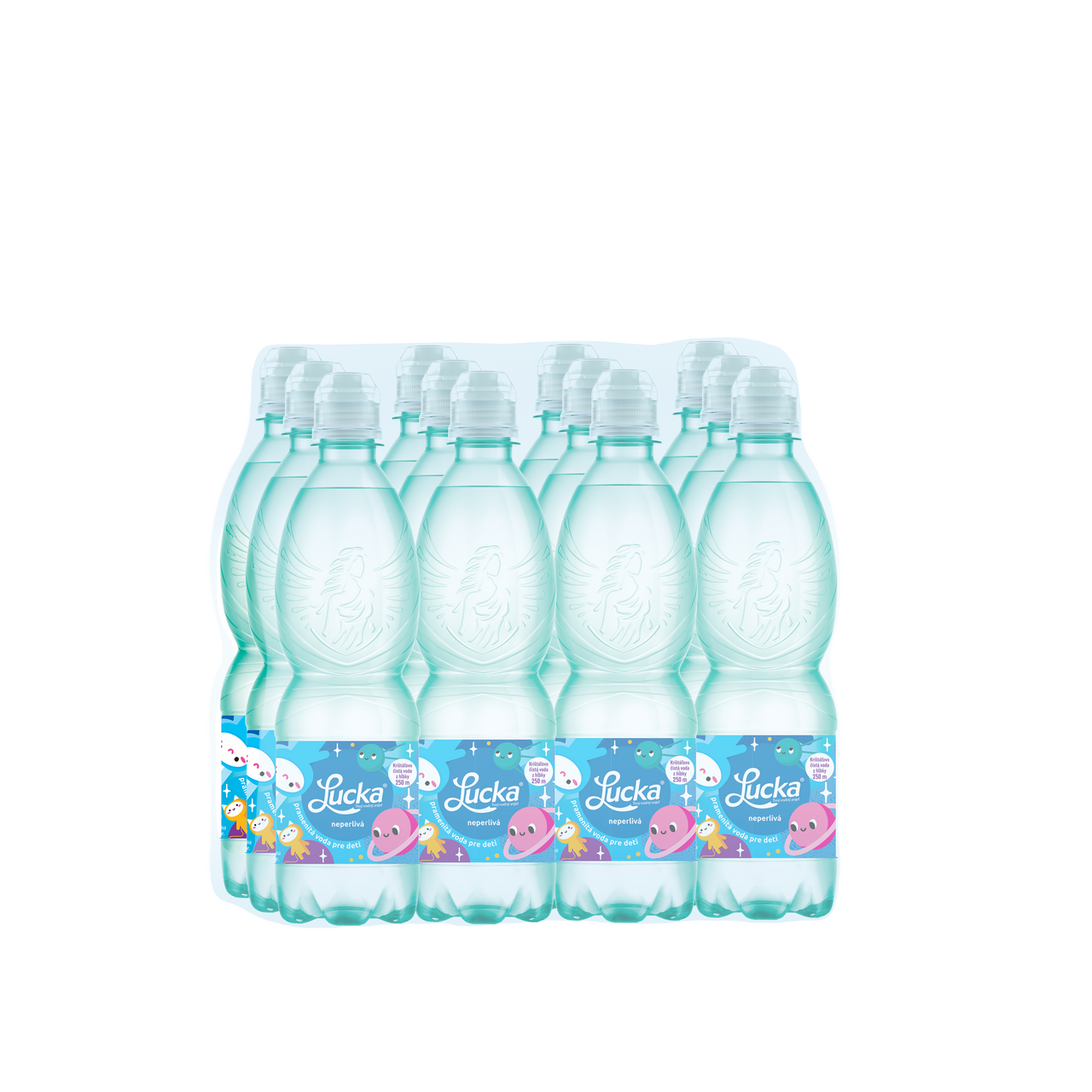 Lucka pramenitá voda neperlivá pre deti 12 x 500 ml vratná PET fľaša